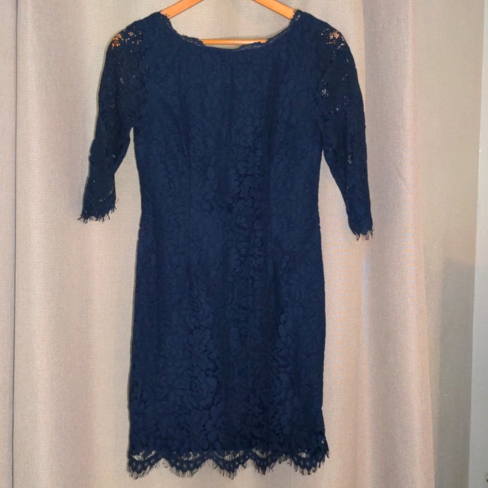 Navy lace dress by Some blue in size medium